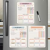 Magnetic Chore Chart for Kids Multiple Kids Chore Board for Home and School | Boho Pastel Dry Erase Behavior Chart for Kid at Home, Weekly and Daily Responsibility Task Tracker for Teens and Adults