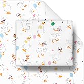 Cheerland 12 Sheets Birthday Party Silly Goose Wrapping Paper with 12 Gift Tags, Funny Gift Wrap One Silly Goose Go Duck Supplies Farm Themed Cute Boys Girls Baby Shower Wrap for Kids &amp; Garden Party