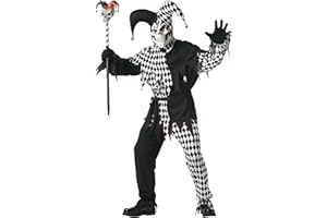 CALIFORNIA COSTUMES California Costume Men's Adult- Black Evil Jester Costume