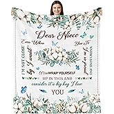 Lviliss Niece Gifts for Aunt, Gifts for Niece from Auntie, to My Nieces Birthday Chrismtas Graduation Gift Blanket Throw 50“x60”