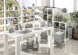Osco Silver Wiremesh Square Pen Pot 4 Compartment Desk Tidy view 5