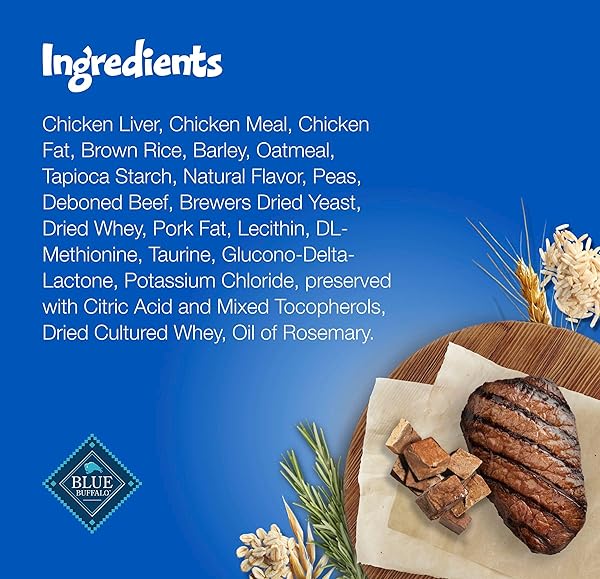 BLUE BUFFALO BURSTS CRUNCHY & CREAMY CAT TREATS, GREAT FOR TRAINING, DELISH LIVER & BEEF, 12-OZ. TUB