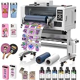 PLK A3 UV DTF Printer All-in-One,No Laminator Needed,Dual XP600 Print Heads, Auto Cleaning System&amp;White Ink Stirring,High-Speed UV DTF Printer for Glass,Metal,Wood,Tumblers,Leather,Sticker