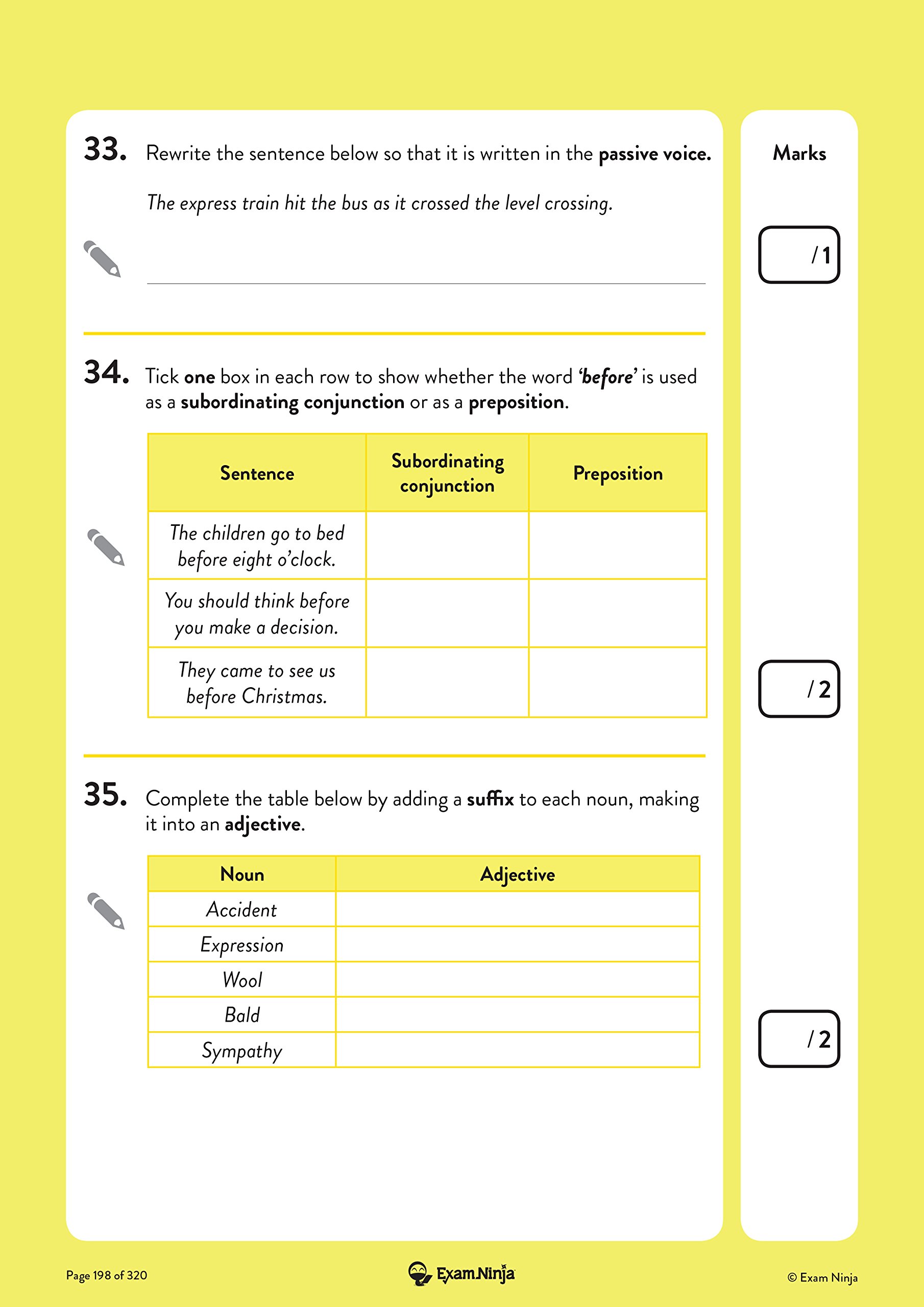 2016 spag mark scheme image