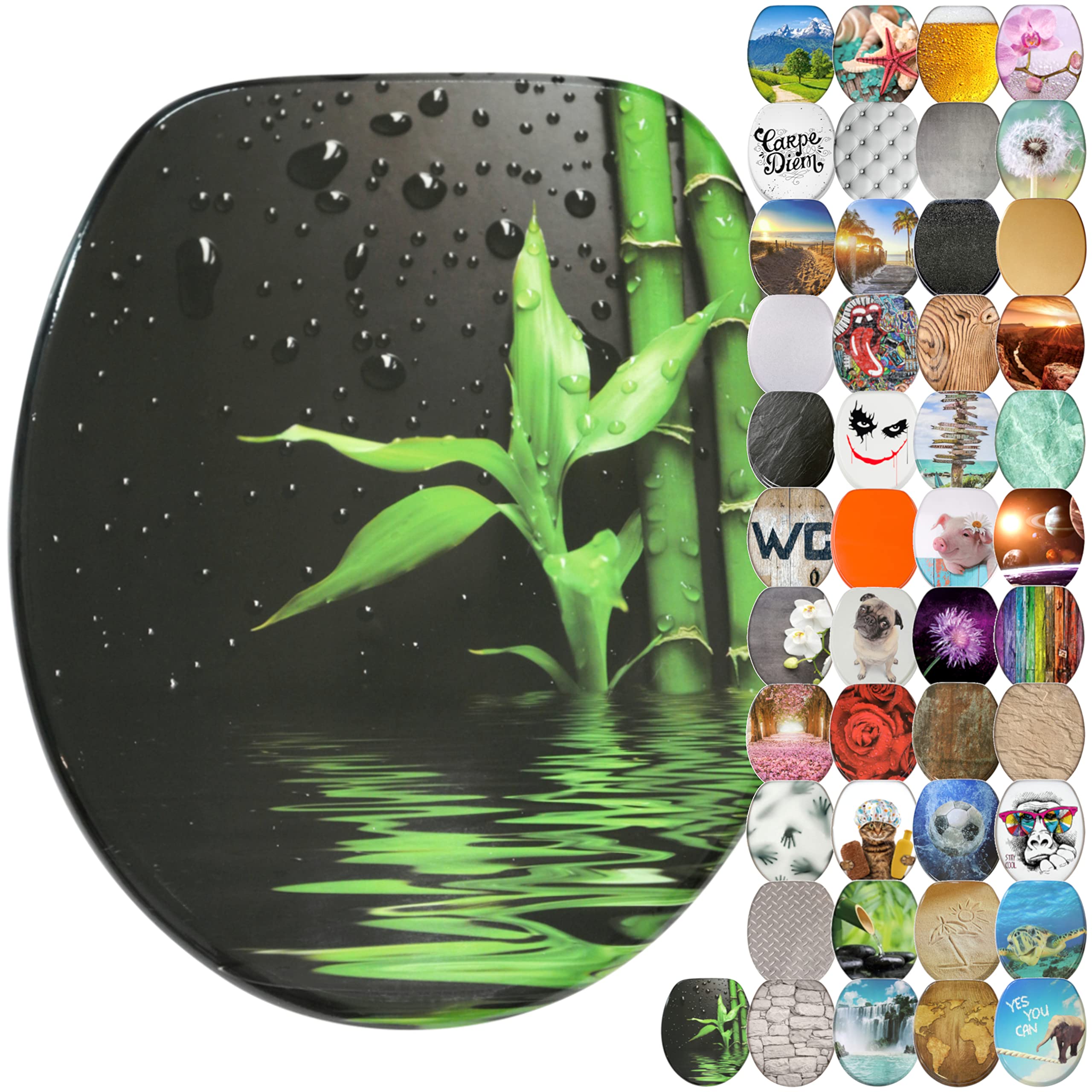 Sanilo Soft Close Toilet Seat, Wide Choice of New Toilet Seats, Stable Hinges, Easy to Mount (Virella) — image 1