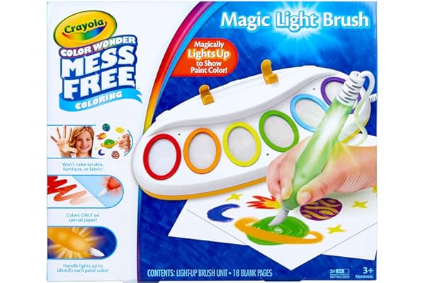 Crayola Color Wonder Magic Light Brush, Mess Free Painting, Toddler Activity, Preschool Toy, Gift for Toddlers, Ages 3+