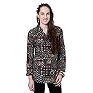 Akkriti By Pantaloons Women's Cambric Tunic Top (205000004739006_Black_X-Large)