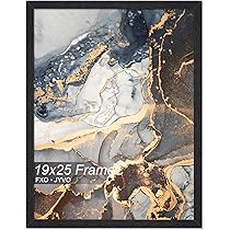 Fxojyvo Engineered Wood 19x25 Frame, Black Picture Frame for 19 x