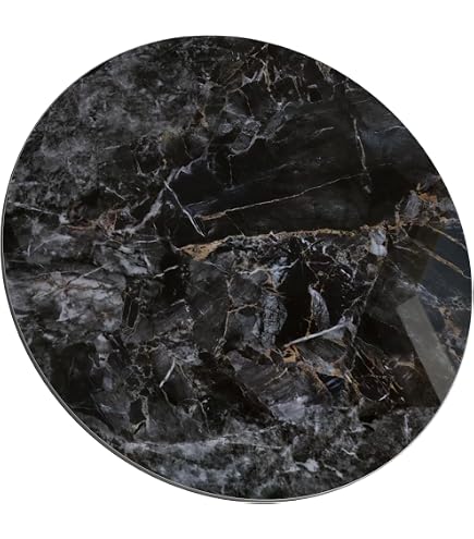 Spancraft Glass 36” Round Patio Glass Top – Tempered, Clear, With 2 Center Holes, 1/4” Thick