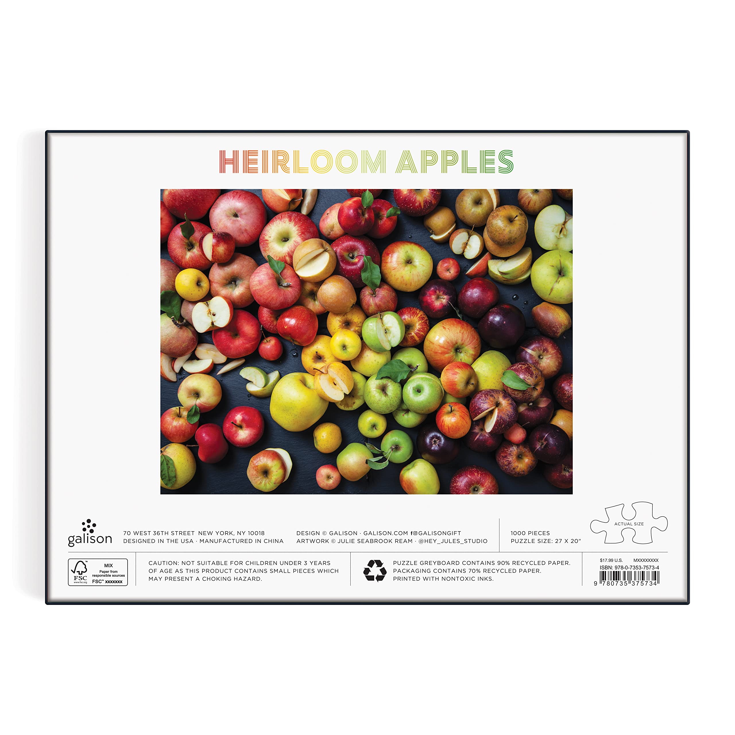 Galison Heirloom Apples 1000 Piece Puzzle from Galison - 27