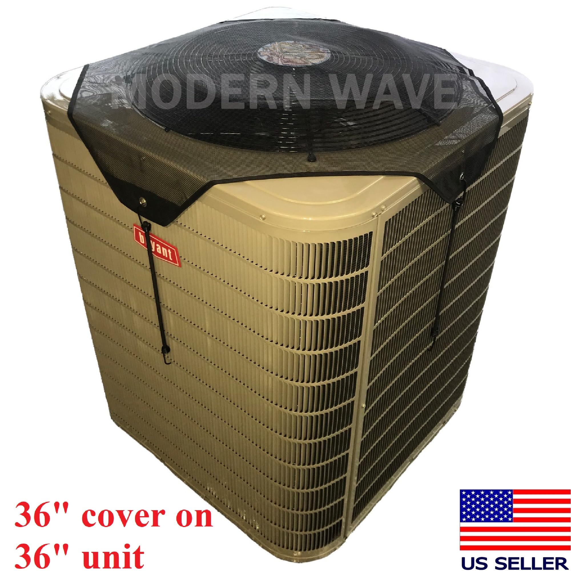 MODERN WAVE Central Air Conditioner Cover for Outside Units 36 x 36 - Top Universal Outdoor AC Cover Defender (Mesh, 36