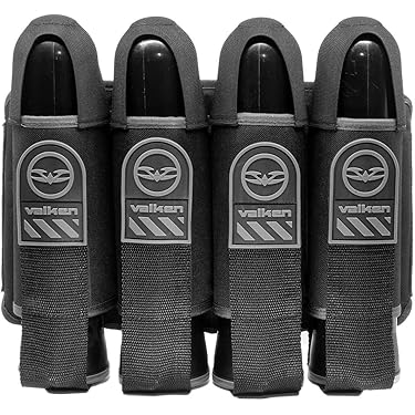 Pack Harnais De Paintball Valken Alpha - 4 Pods - Noir/Rouge - Modèle Fate GFX - Neuf