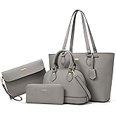 4PCS Women Fashion Handbags Purses Wallet Shoulder Bags Casual Tote Bag Crossbody Bags, Handbag Set Gift for Ladies Girls