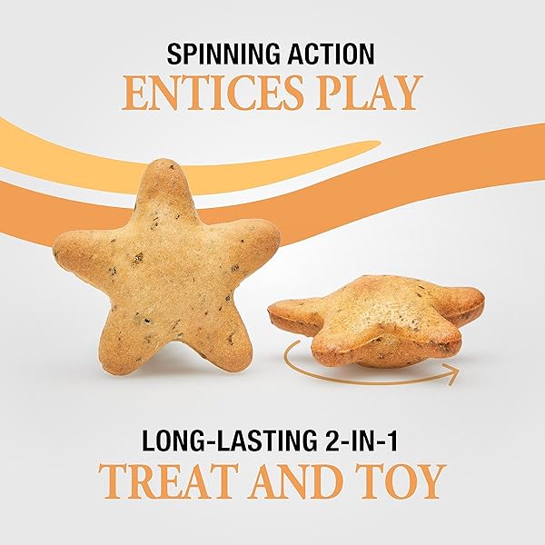GOOD ‘N’ TASTY SPINNING STARS CAT TREAT, 1.5 OUNCES, 2-IN-1 TREAT & TOY MADE WITH REAL CHICKEN, CHICKEN LIVER & CATNIP, ENCOURAGES PLAYFULNESS & LOW CALORIE