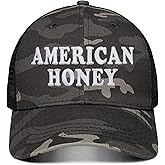 American Vintage Honey Hat, Adjustable 2 Tone Cap for Men Women, Embroidered Trucker Hat