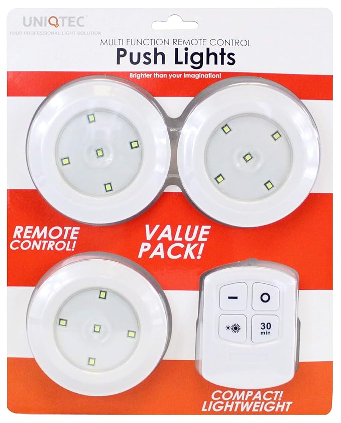 Touch-Lichter Set 4tlg - mit Fernbedienung- LED Unterbauleuchten- Schranklichter- kabellos- Batterie betrieben- Universelle L
