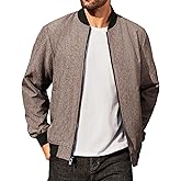 COOFANDY Men's Casual Varsity Jacket Vintage Lightweight Bomber Jackets Zip Up Fashion Coat