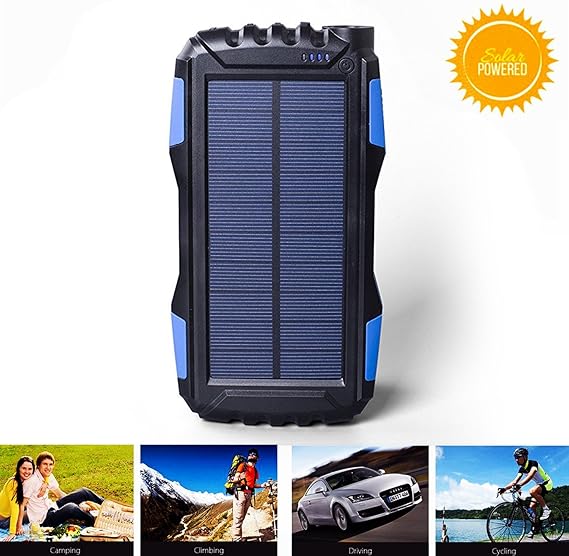 Amazon Com Solar Charger Kiizon 25000mah Portable Solar Power