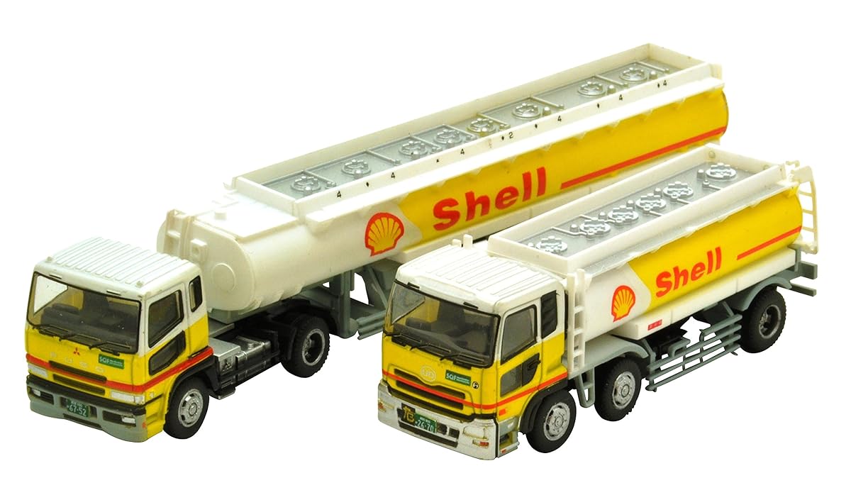 Tomytec Trailer Collection Shell Tanker Lorry Truck Toy 2 set