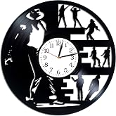 Kovides MJ Room Art Lp Vinyl Retro Record Wall Clock Vintage King of Pop Gift Birthday Gift for Woman Jackson Clock Music Art Xmas Gift Idea Wall Clock Exclusive