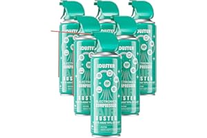iDuster Compressed Air Duster for Electronics - Disposable Cleaning Duster Compressed Air Can for Computer and Keyboard, 6 Packs