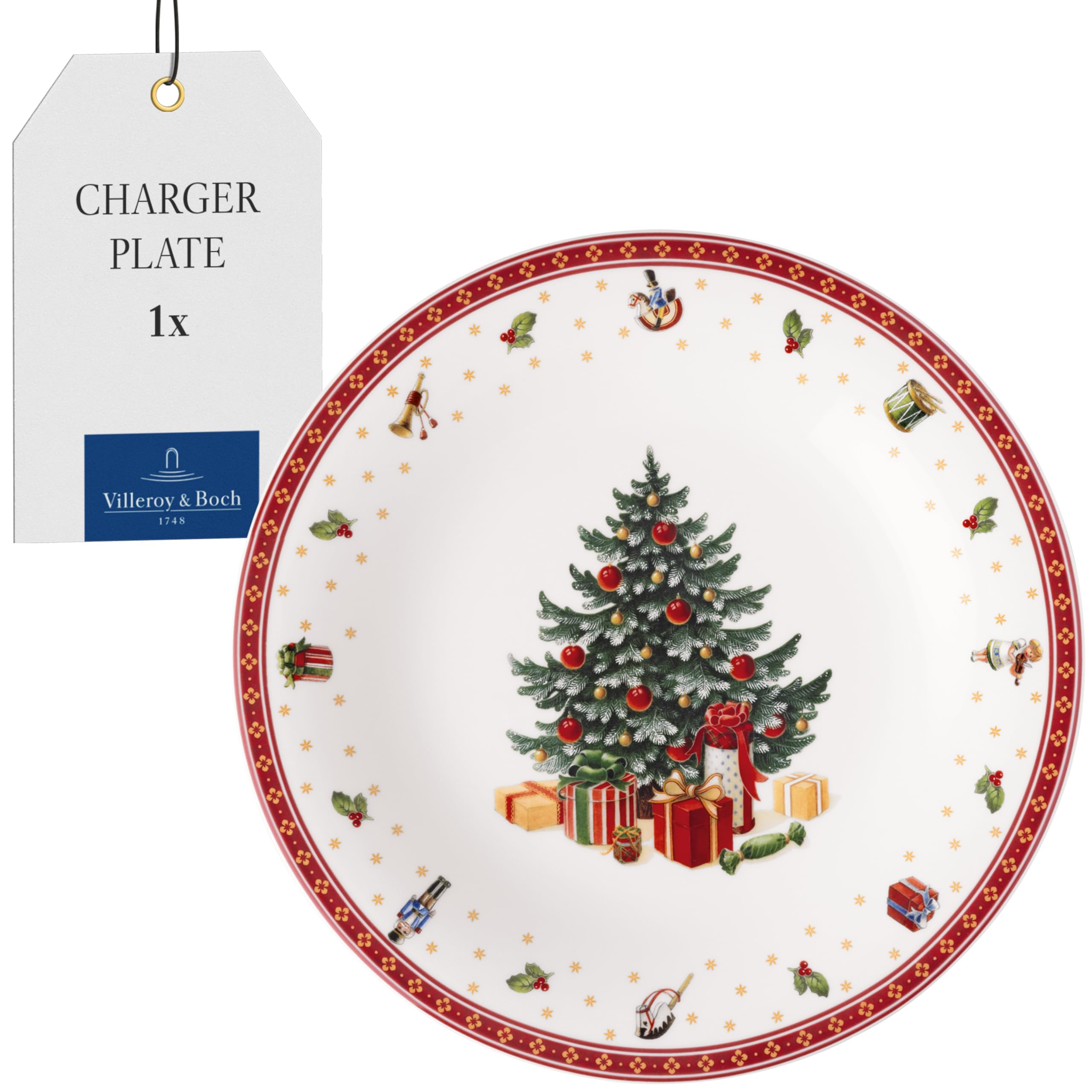 Villeroy & Boch Toys Delight Charger Plate, White/Red/Green