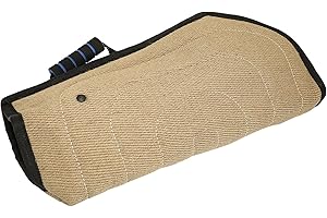 MOREZI Dog Bite Sleeve Training Protection, Heavy Duty Jute Durable , Fit Pit Bull German Shepherd Mastiff, Puppy Small Dogs Training Biting Tugging Toy - Black