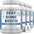 YounGlo Research - Bone Broth Beef Protein Powder - 2 lb, Unflavored, 4 Pack - High Collagen & Gelatin from Grass Fed Bovine - Nutritious Marrow Benefits for Soups, Paleo & Keto Friendly Diets - Bulk