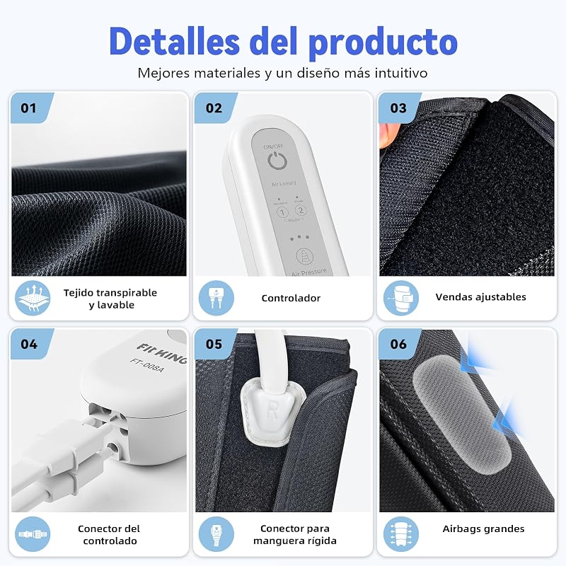 Botas de Pressoterapia 4 em 1 para Casa, Recuperação Muscular