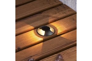 Tootok Well Light Landscape Light Outdoor In Ground Lights LED 2W Low Voltage AC/DC 12V-24V Warm White Waterproof IP67 Aluminium Double Sides Floor Lighting for Path Step Stair Driveway Sideway 4PACK