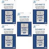 SCHMETZ Universal Sewing Machine Needles - Size 80/12, 5-Needle Cards, Pack of 5