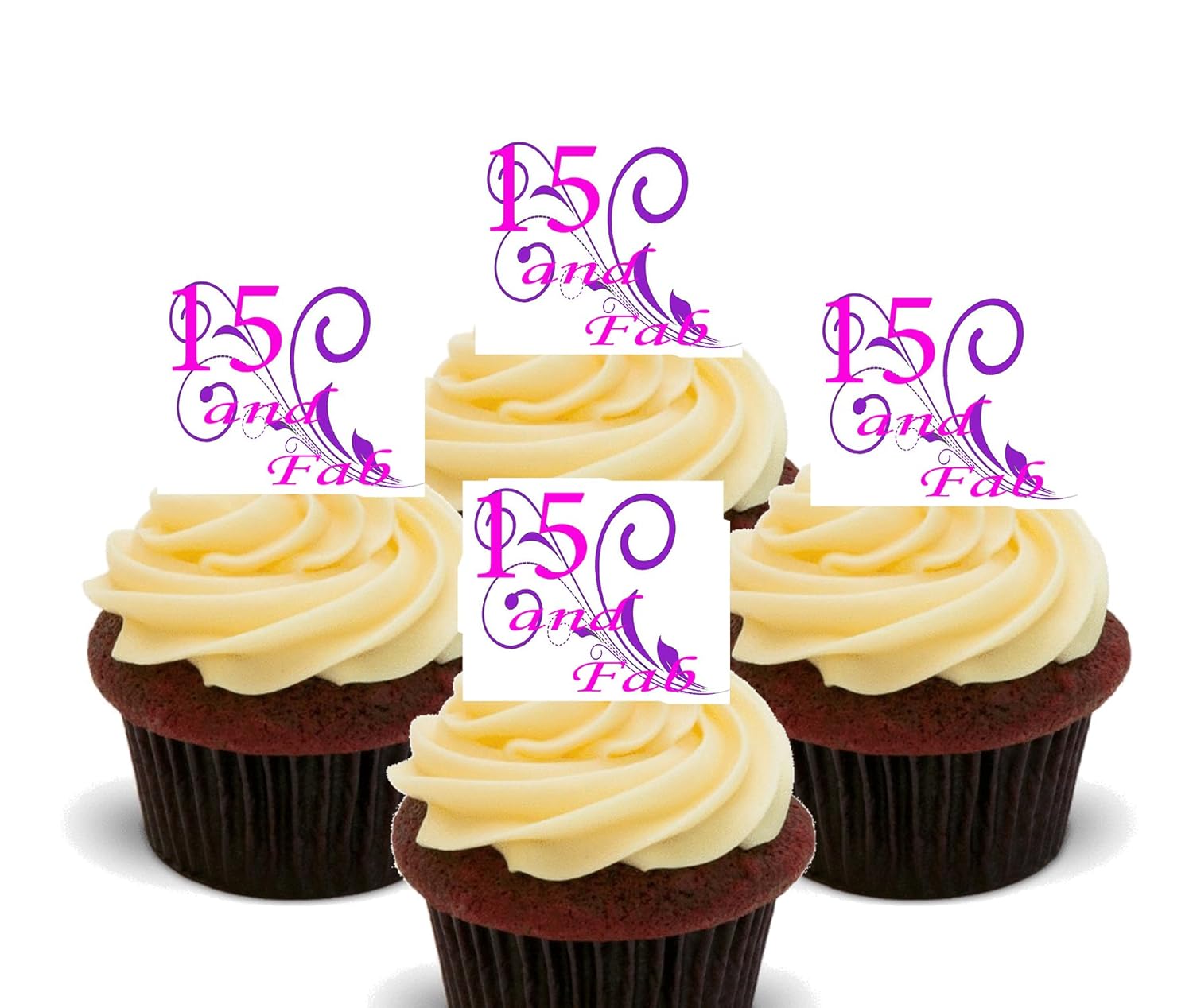 Made4You Decoración Comestible para Tarta de 15 cumpleaños, 15 y ...