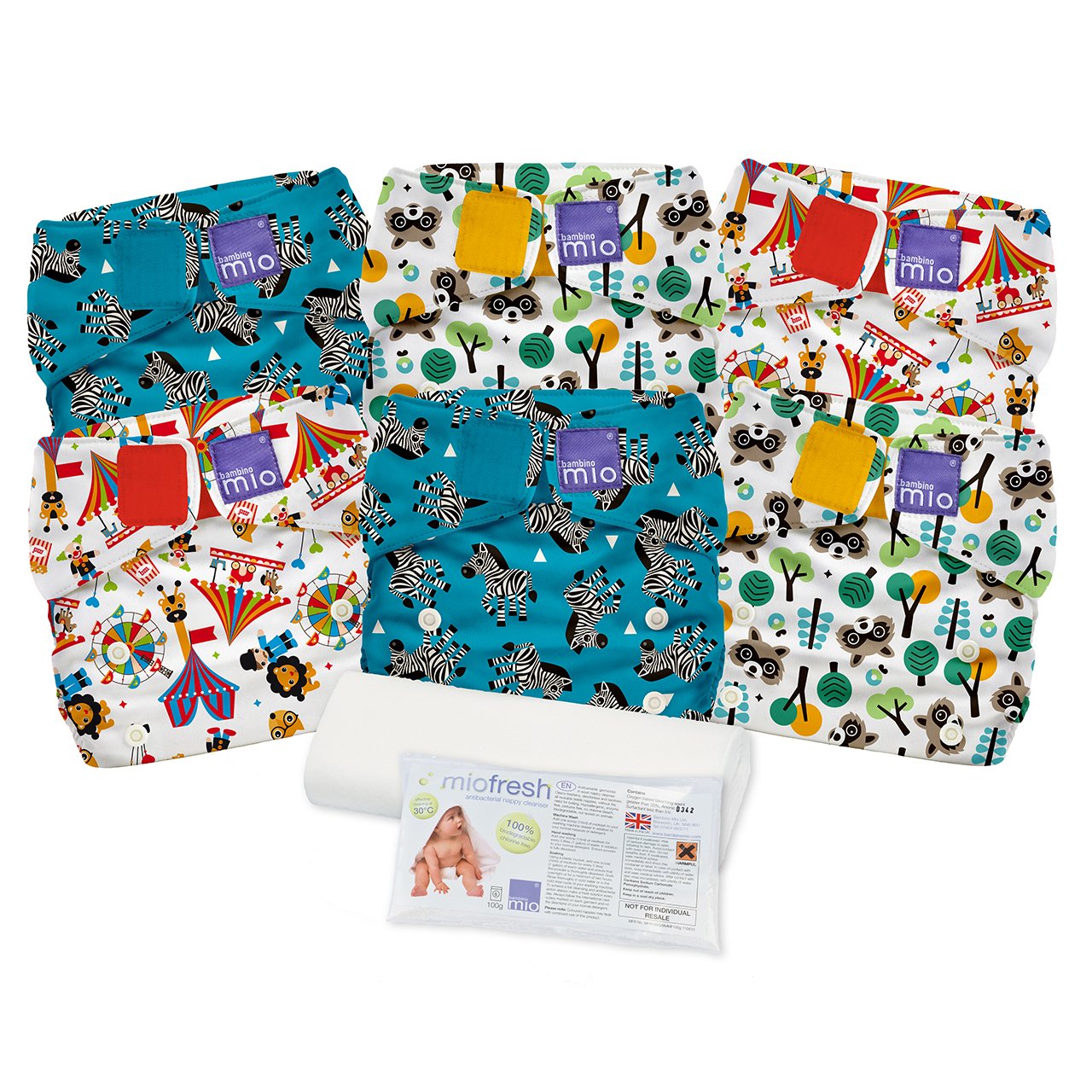 Bambino Mio miosolo cloth diaper set, carnival Baby