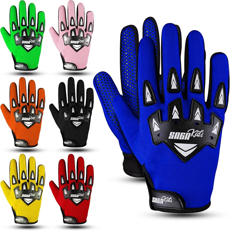 Saga Sports Kids Bike Gloves Motocross Dirt Bike BMX Protection