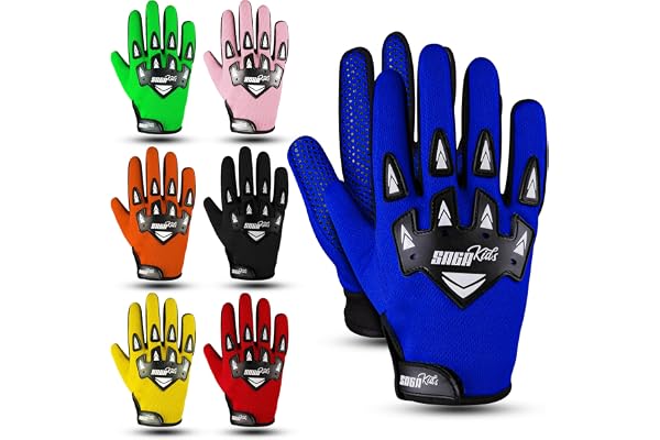 SAGA SPORTS Bike Gloves for Future Champions. Motocross with Ultimate Protection. Essential Dirt Bike & BMX. The Choice for M