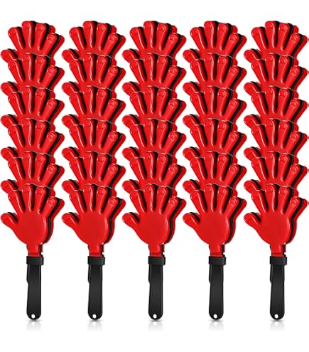 Beistle 24-Pack Football Clappers - 7-Inch Party Favors & Noisemakers For Game Day & Celebrations