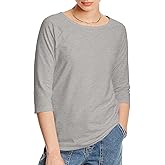 Hanes Women's Raglan Sleeve Stretch Cotton Crewneck Tee