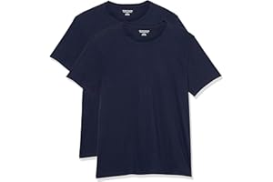 Amazon Essentials Men's Short Sleeve T-Shirts, Slim-Fit, Crewneck, Pack of 2
