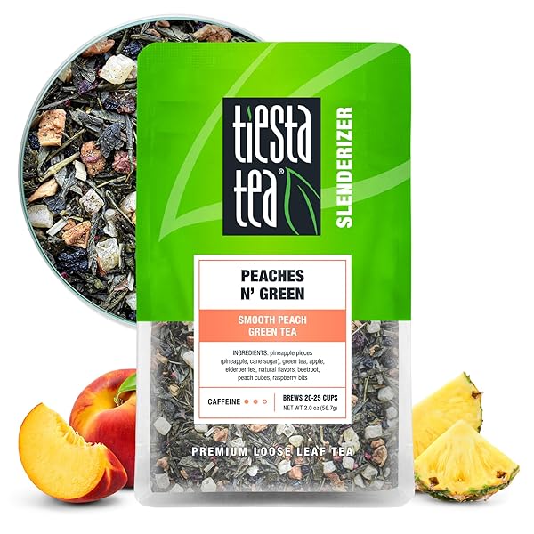 TIESTA TEA – PEACHES N’ GREEN, LOOSE LEAF,...