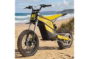 Heybike Villain Electric Dirt Bike for Teens, 4160W Motor, 52V 26AH E Dirt Bike, 14"/12" Fat Tire Electric Mountain Bike with