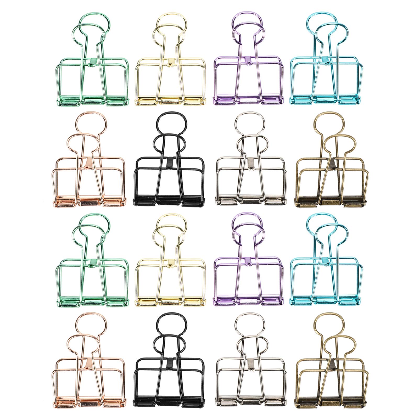 Metal Wire Binder Clips Paper Binder Clips Clamps Hollow Dovetail Clip Multi‑Color Long Tail Binder Clips for Office Home Kitchen(S)