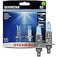 SYLVANIA - H1 SilverStar - High Performance Halogen Headlight Bulb, High Beam, Low Beam and Fog Replacement Bulb, Brighter Downroad with Whiter Light (Contains 2 Bulbs)