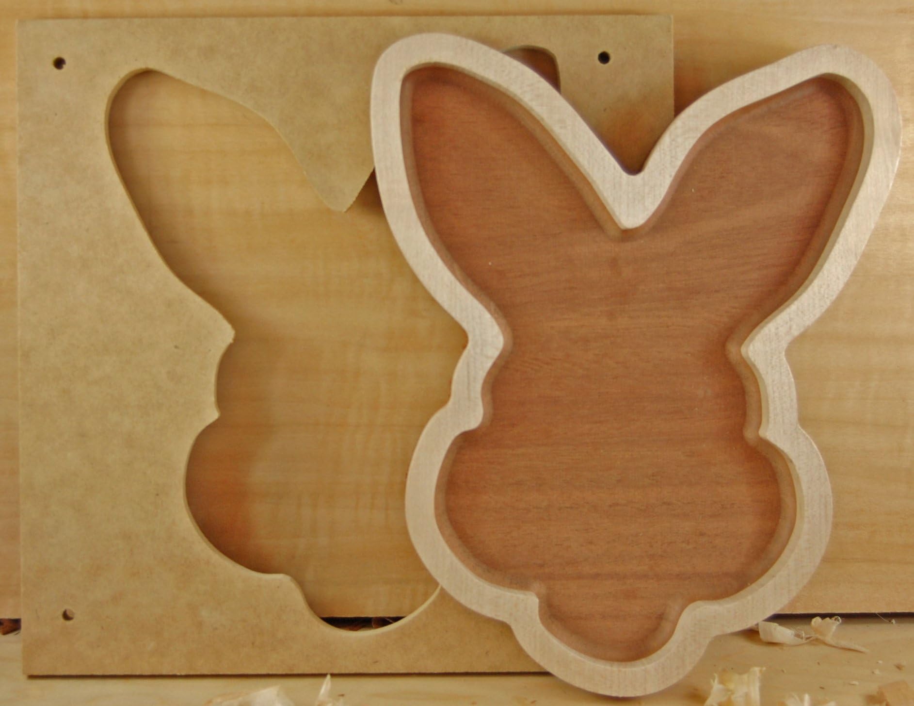 Woodline Bowl and Tray Template Bunny Rabbit Head Design
