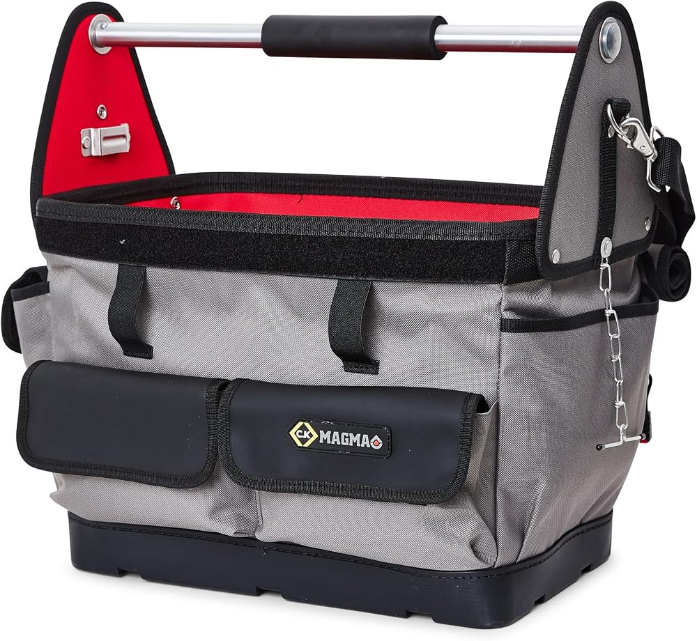 CK Magma Tool Tote Durable Polyester Waterproof Base Padded Strap 32 Pockets
