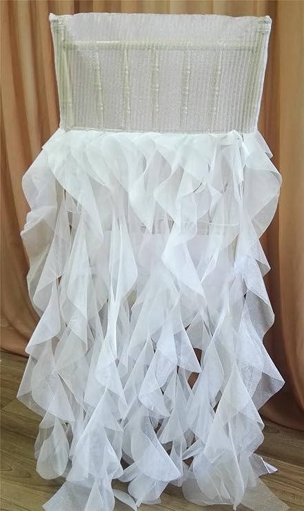 Amazon Com 20pcs Elegant Pleats Ruffled Organza Chiavari