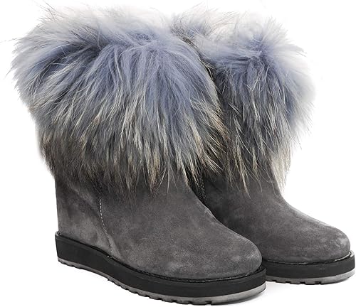 ladies ankle boots with fur trim