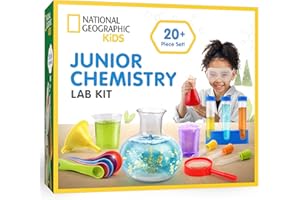 National Geographic Kids Junior Chemistry Set - Full Early Learning Lab Kit with 50 Science Experiments for Kids & 20+ Lab To