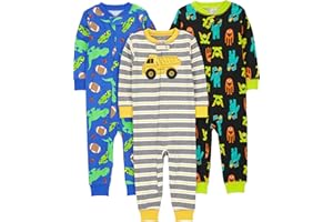 Simple Joys by Carter's baby-boys 3-pack Snug Fit Footless Cotton Pajamas