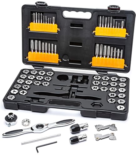 thumbnail image 2 of GRIP 110-Piece Professional Tap & Die Set - Includes Taps, Dies, Wrenches For Threading Metal, SAE, Metric & Pipe 2 of 5