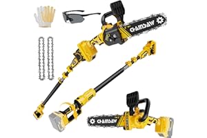 2-in-1 Cordless Pole Saw, 8 Inch Brushless Pole Chainsaws Compatibility with DEWALT 20V MAX Battery(No Battery), 8 lb Lightwe